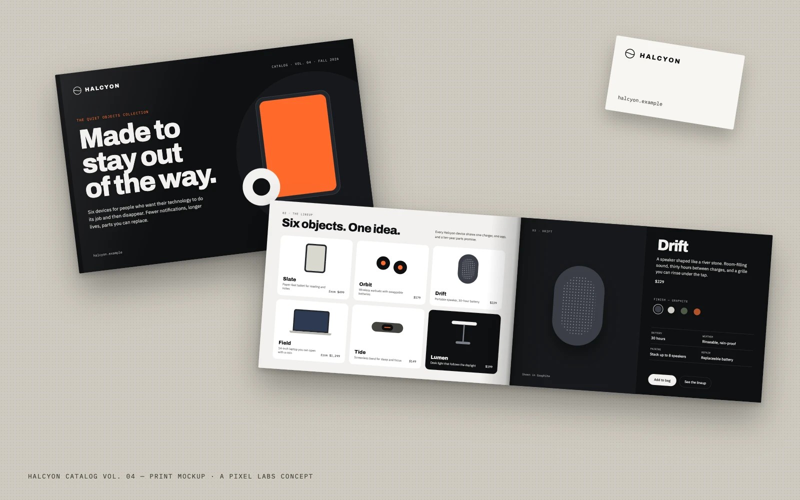 Halcyon Catalog & Business Card